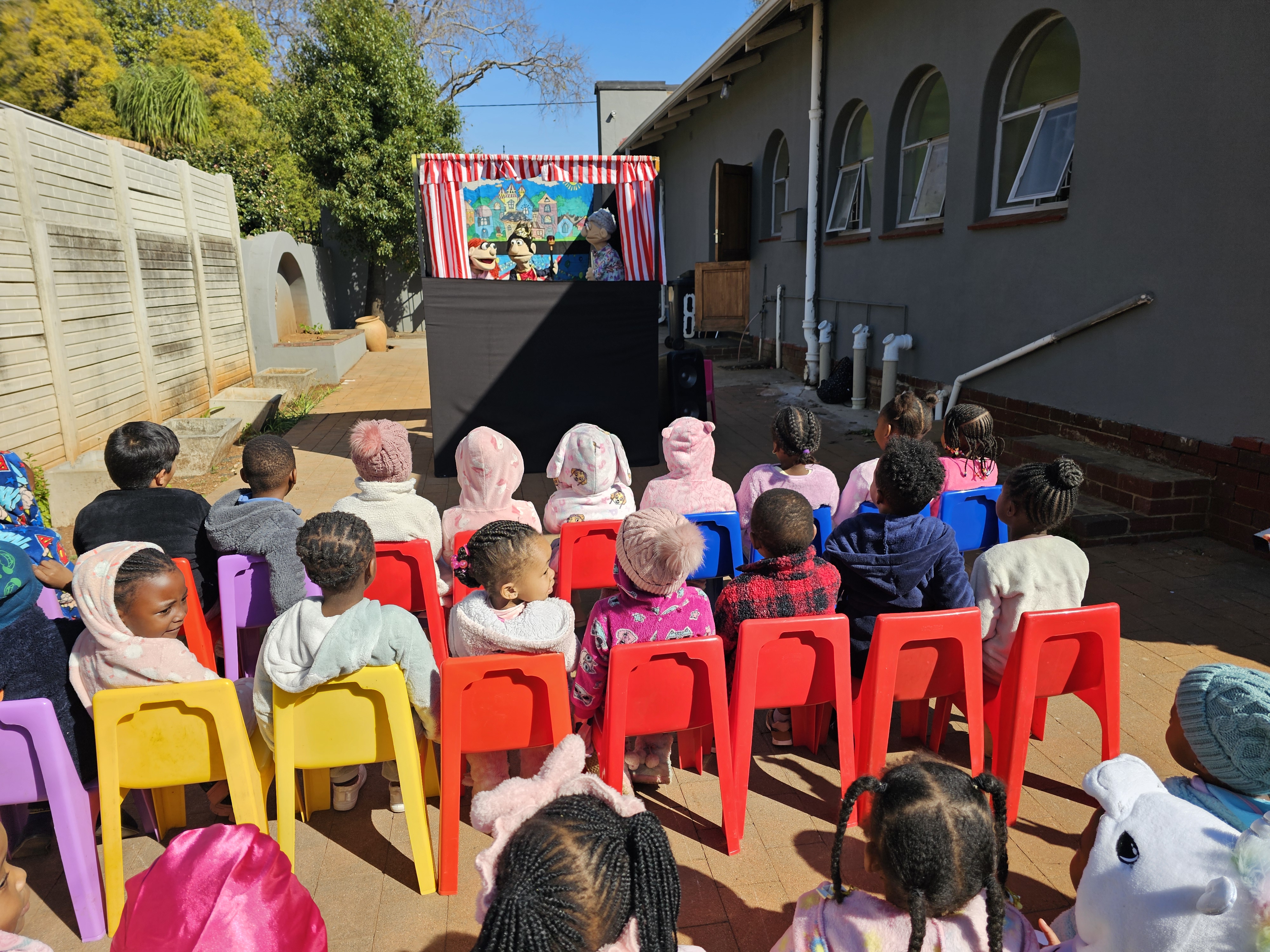 Kids playing in classroom